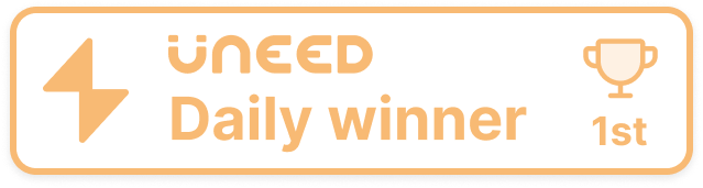 Uneed Daily Winner Badge